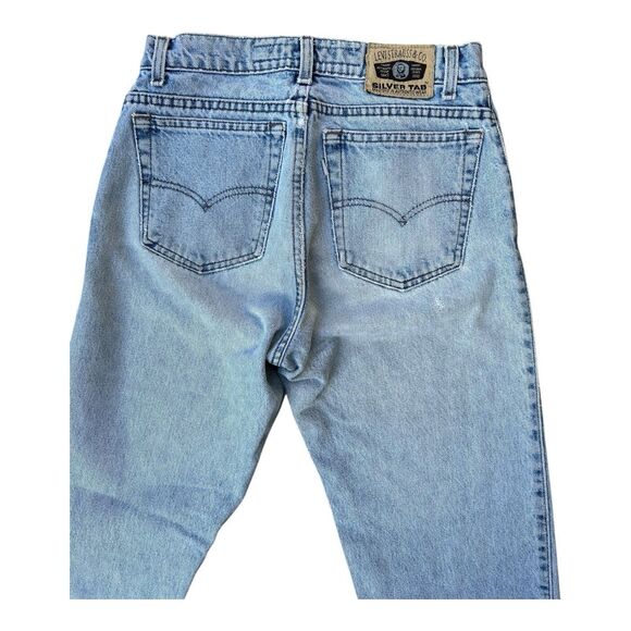 Vintage Levi’s SilverTab Jeans 28x33 Light Wash Button Fly Made USA 1991 - Picture 3 of 10